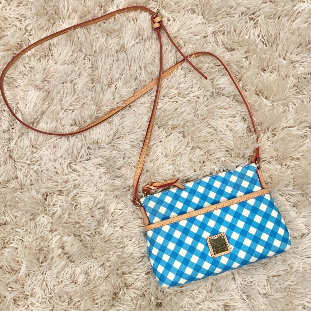 Dooney and Bourke Blue Gingham Crossbody